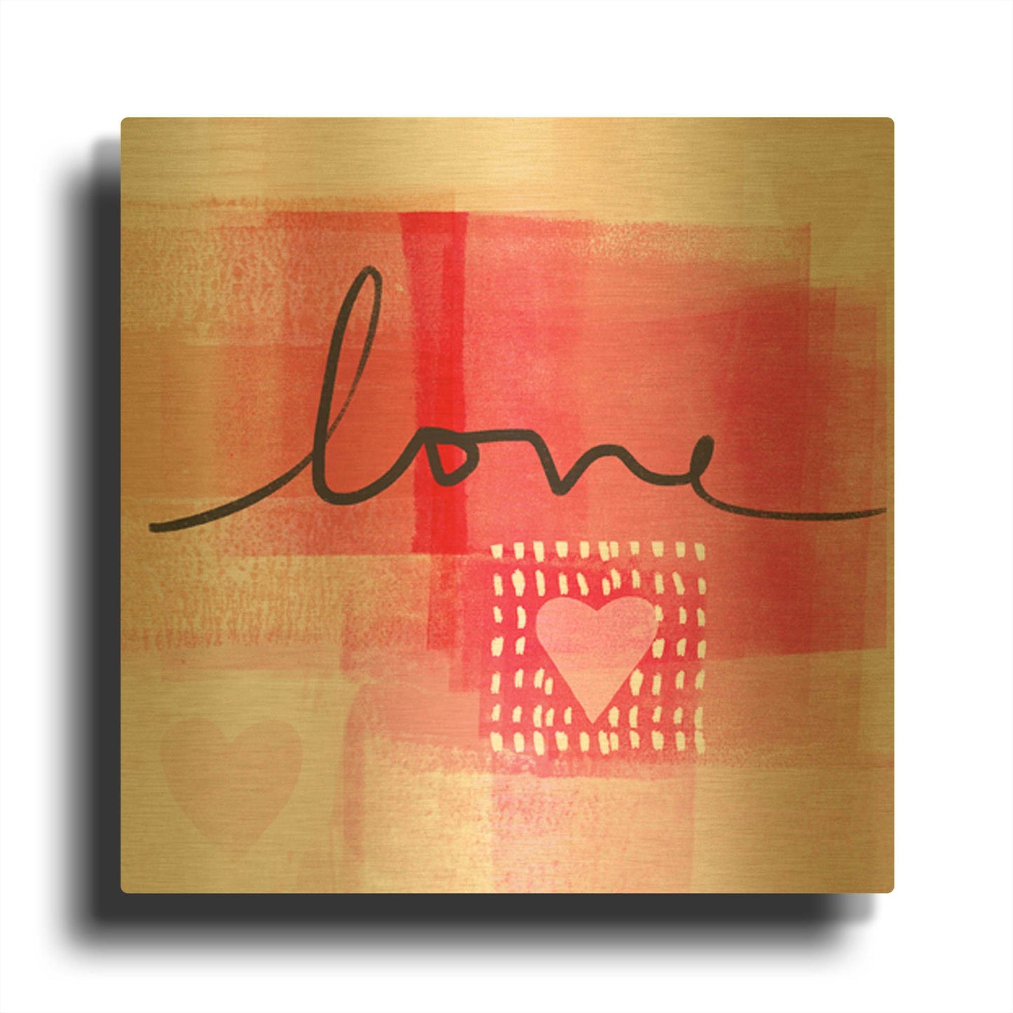 'LW3976' By Linda Woods Gold Metal Wall Art