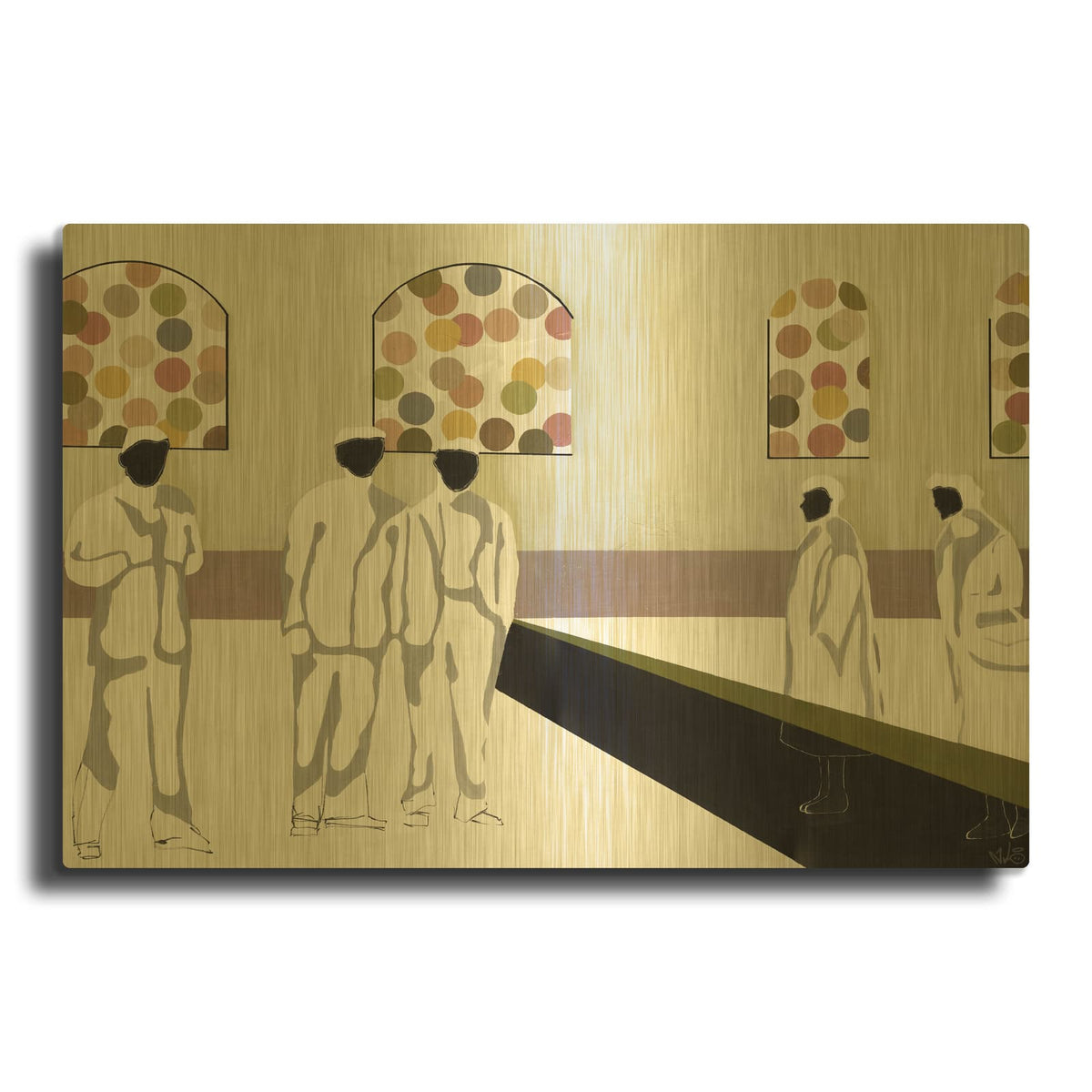 'The Market' By Incado Gold Metal Wall Art