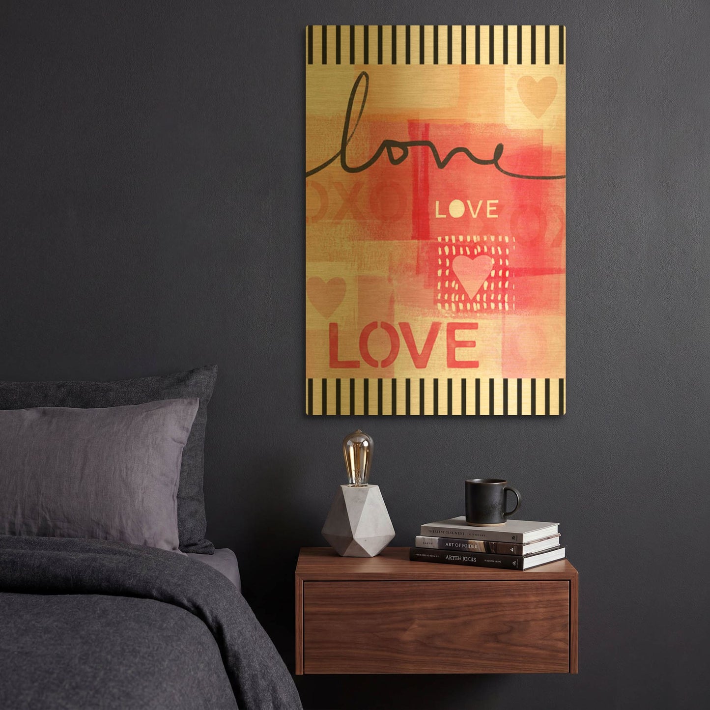 'LW3978' By Linda Woods Gold Metal Wall Art
