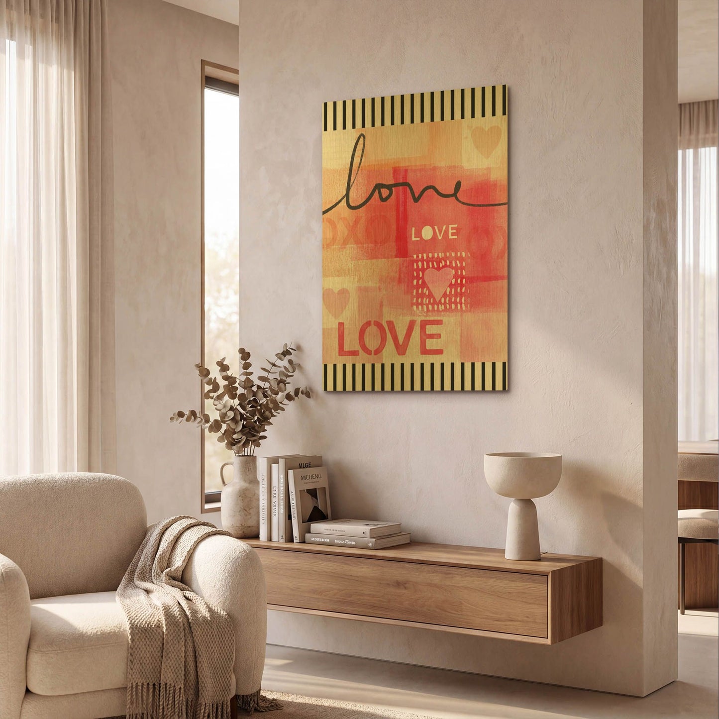 'LW3978' By Linda Woods Gold Metal Wall Art