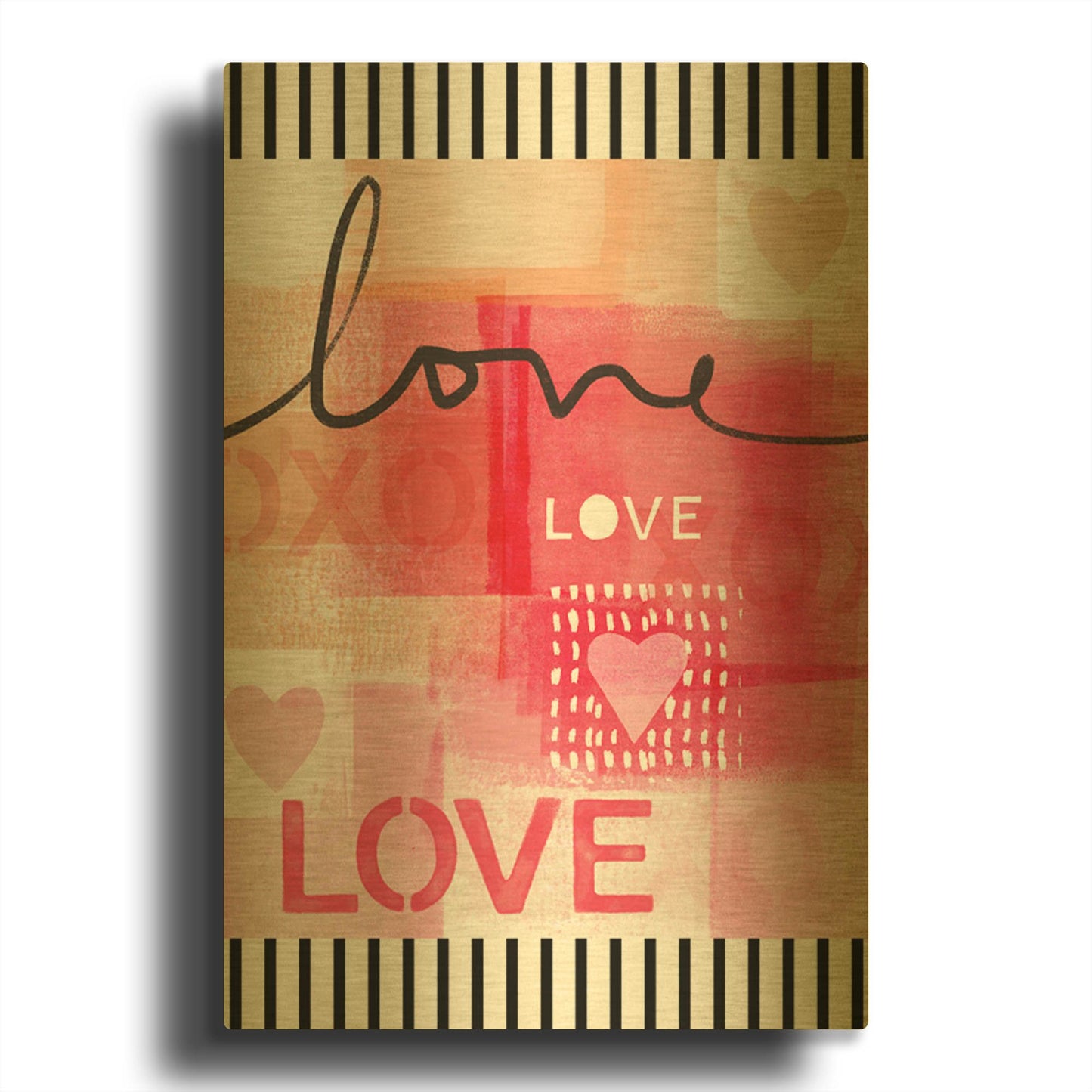 'LW3978' By Linda Woods Gold Metal Wall Art