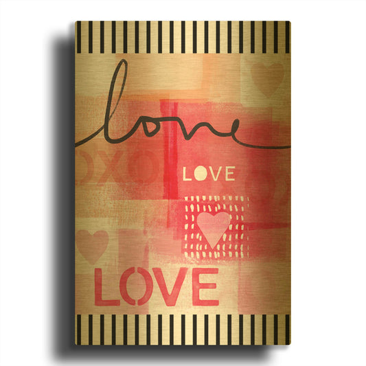 'LW3978' By Linda Woods Gold Metal Wall Art