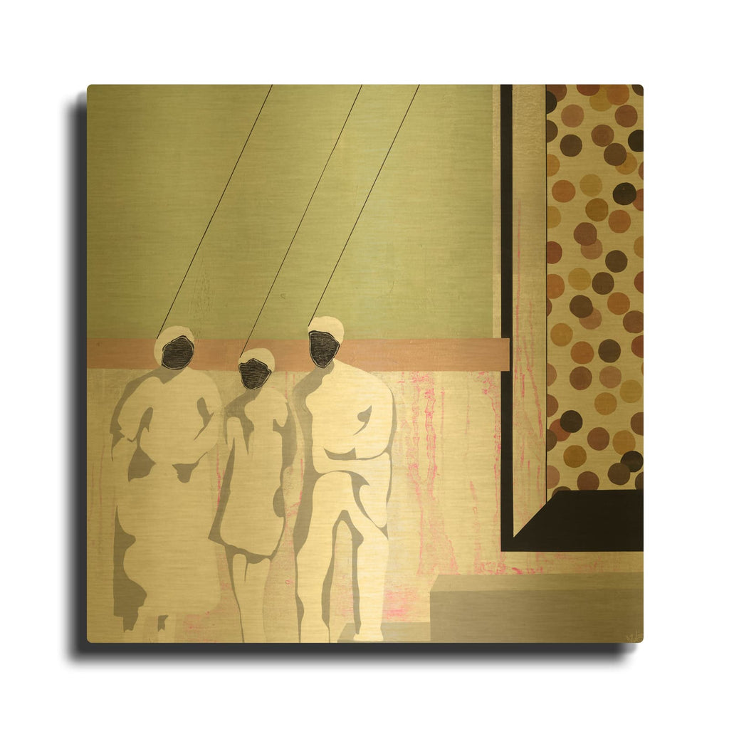'Im Hung Up' By Incado Gold Metal Wall Art