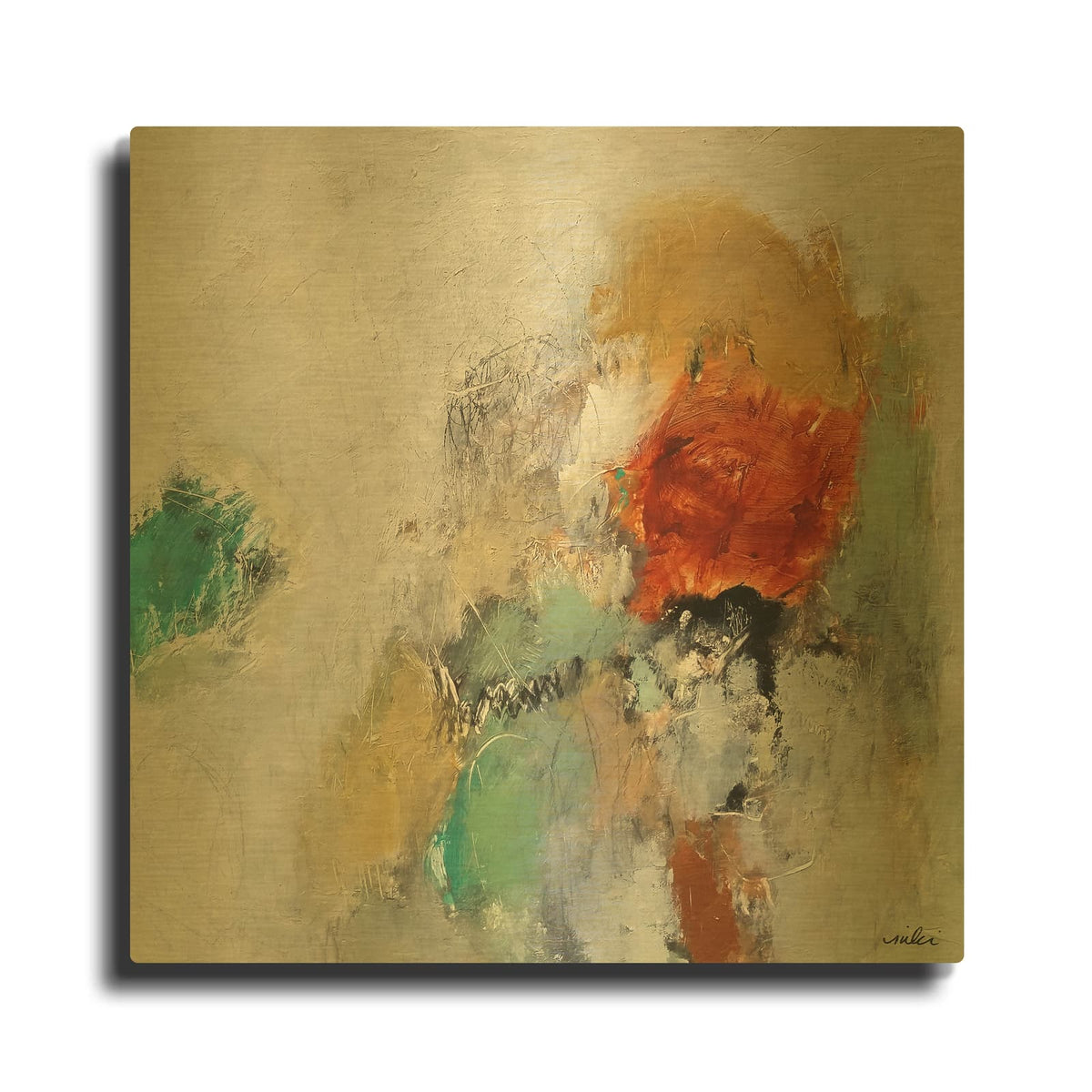 'Beyond The Seen' By Nicole Hoeft Gold Metal Wall Art