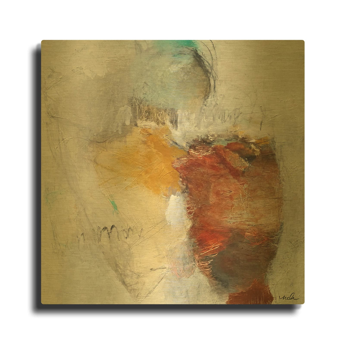 'Could Not Be Alone' By Nicole Hoeft Gold Metal Wall Art