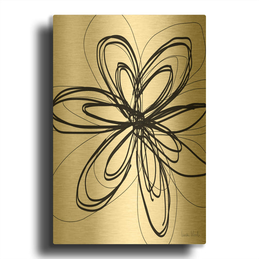 'LW3999' By Linda Woods Gold Metal Wall Art