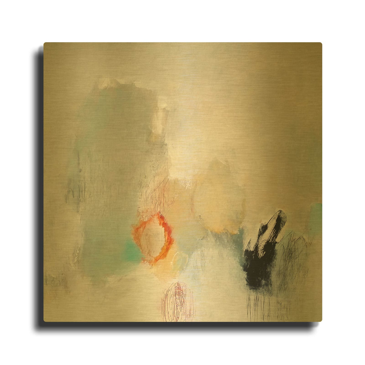 'Never Pass Here' By Nicole Hoeft Gold Metal Wall Art