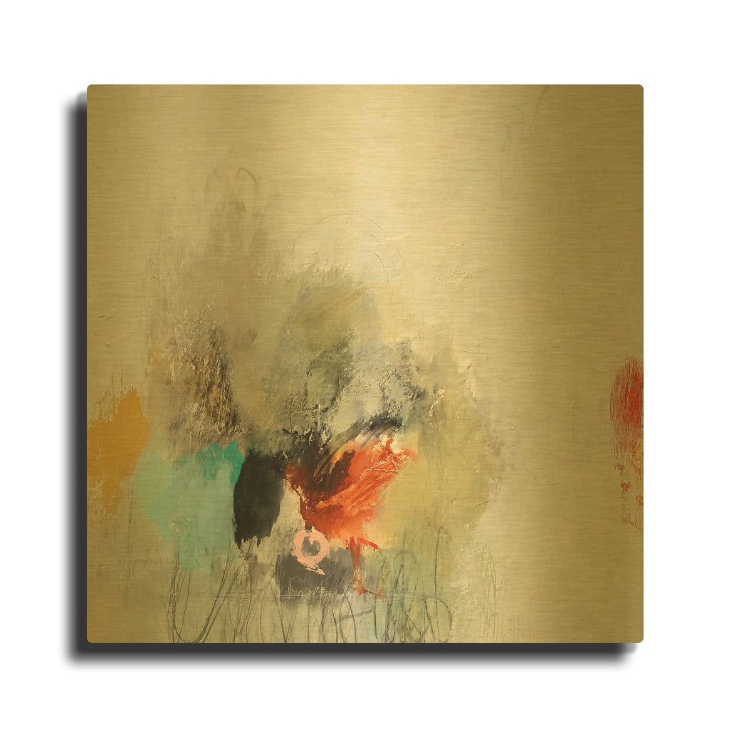 'Push Away' By Nicole Hoeft Gold Metal Wall Art