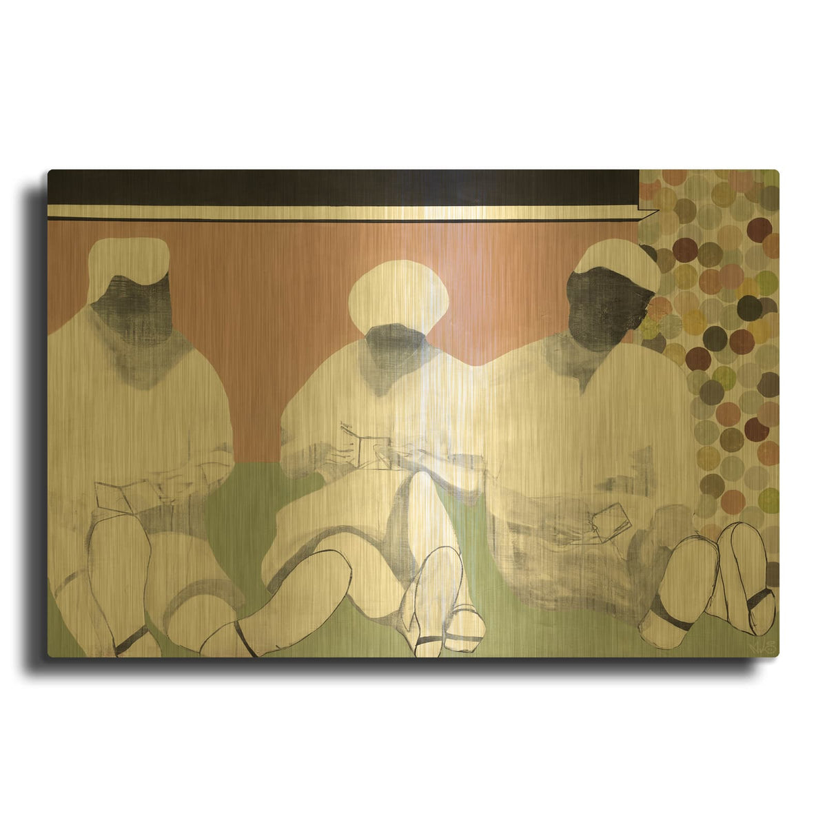 'Readable' By Nicolai Kubel Olesen Gold Metal Wall Art