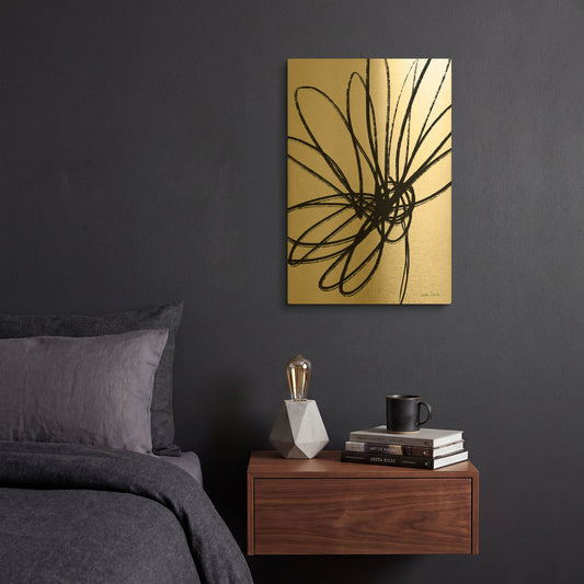 'LW4000' By Linda Woods Gold Metal Wall Art