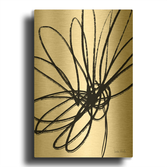 'LW4000' By Linda Woods Gold Metal Wall Art