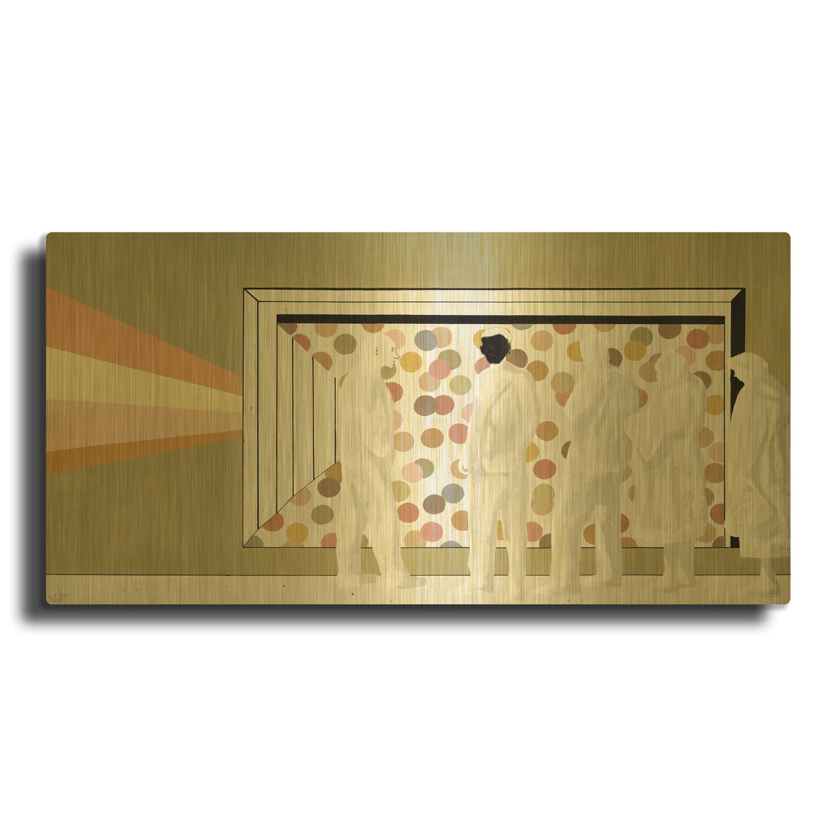 'The Lineup' By Nicolai Kubel Olesen Gold Metal Wall Art