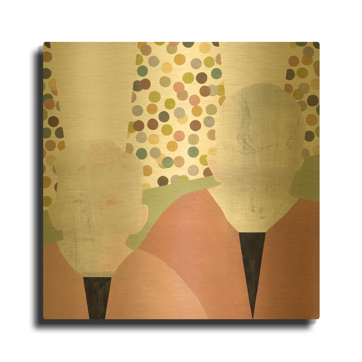 'Twins' By Nicolai Kubel Olesen Gold Metal Wall Art