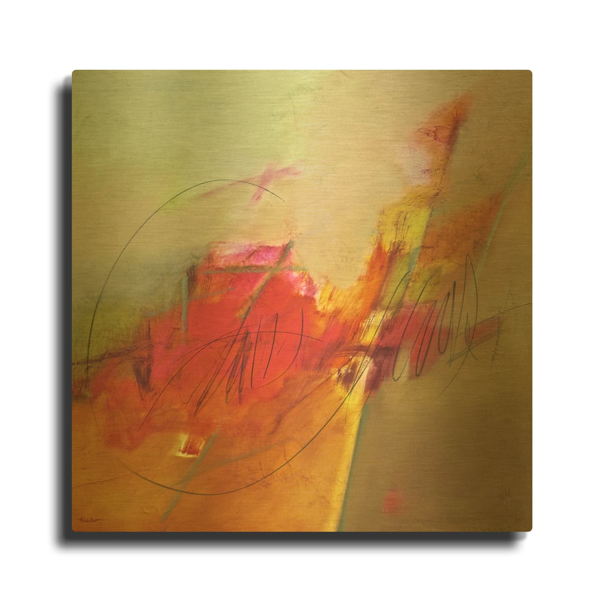 'Second Chances I' By Pam Hassler Gold Metal Wall Art