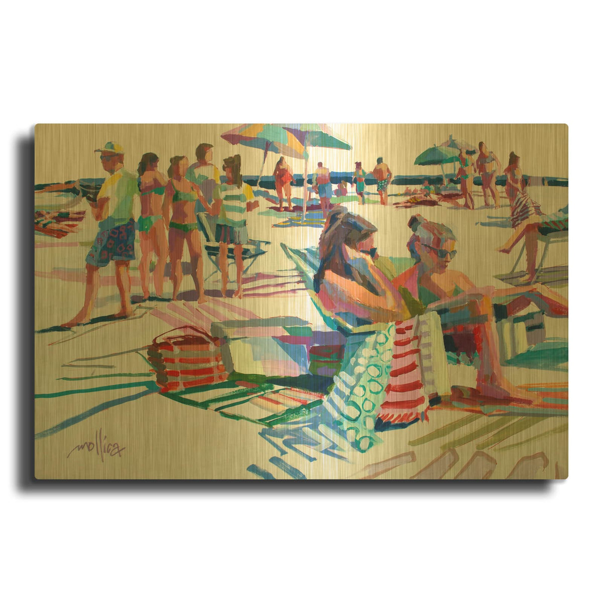'Beach Party' By Patti Mollica Gold Metal Wall Art