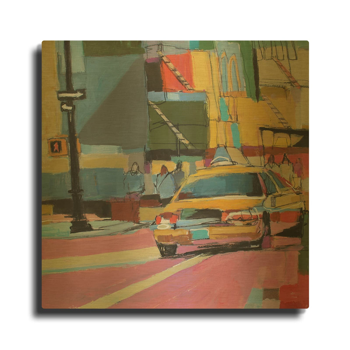 'Midtown Mosaic' By Patti Mollica Gold Metal Wall Art