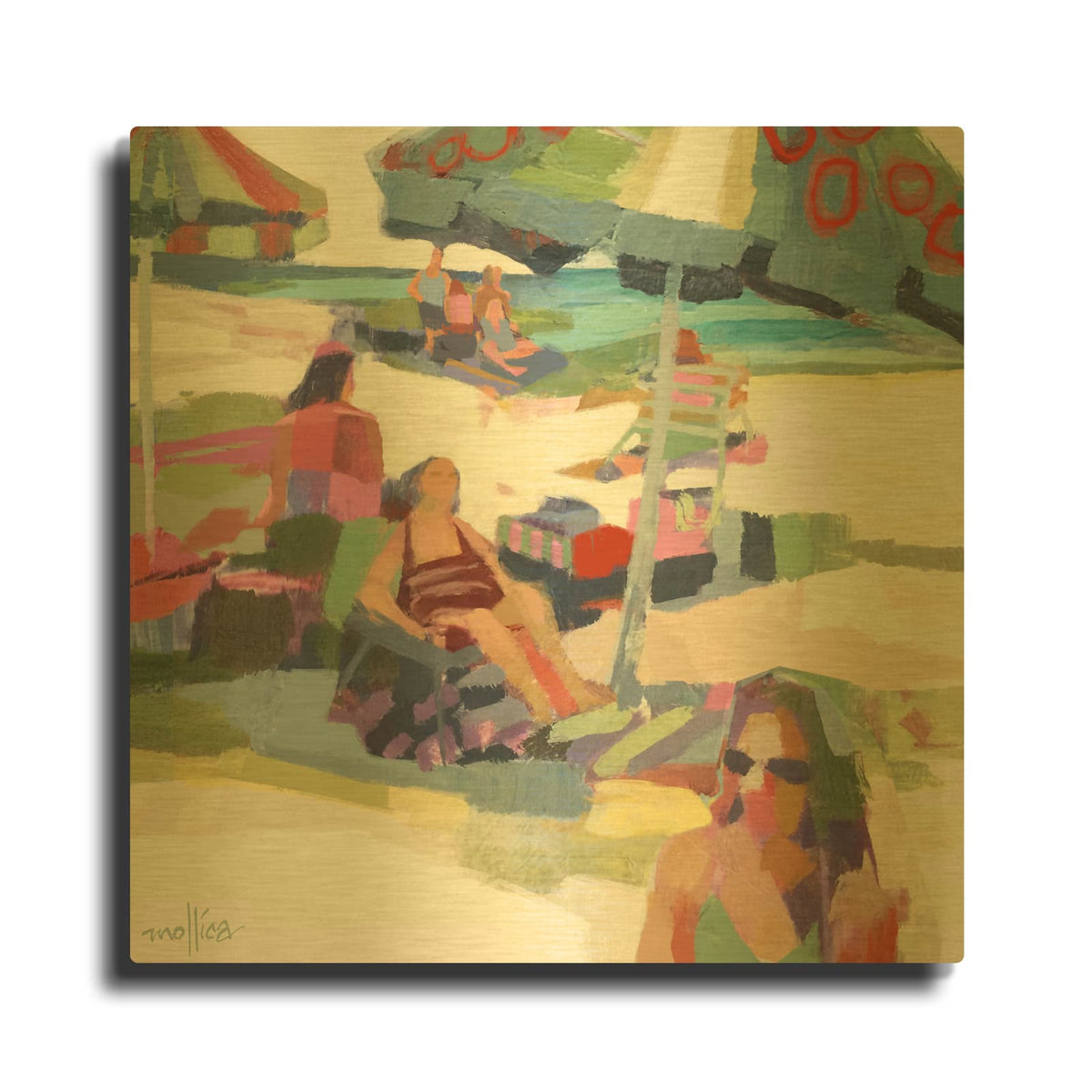 'Shades Of Summer' By Patti Mollica Gold Metal Wall Art