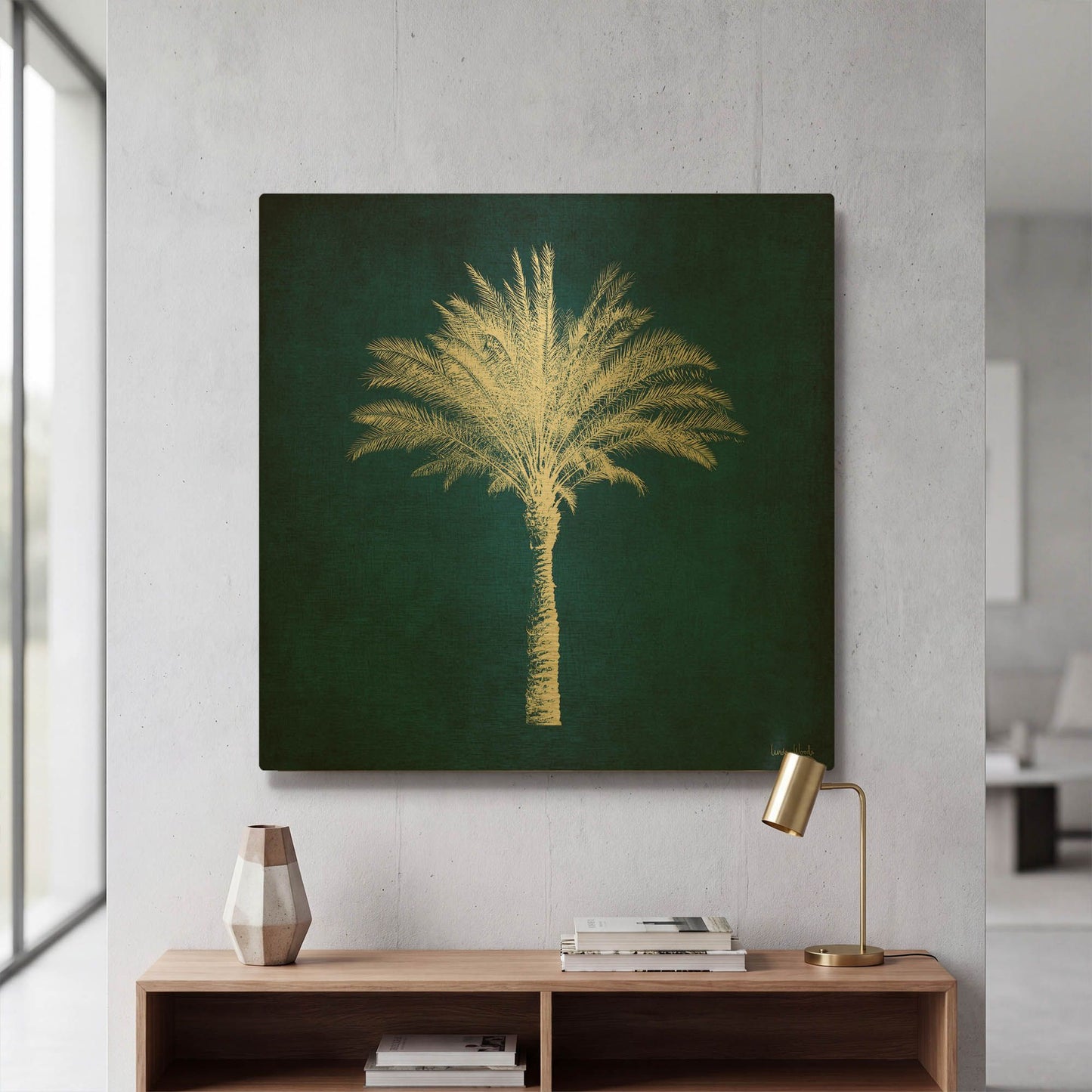 'LW4010' By Linda Woods Gold Metal Wall Art