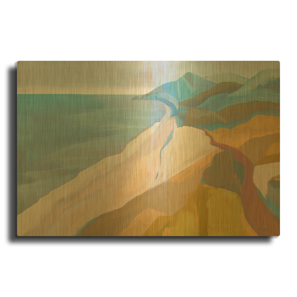 'Point Mugu' By Pete Oswald Gold Metal Wall Art