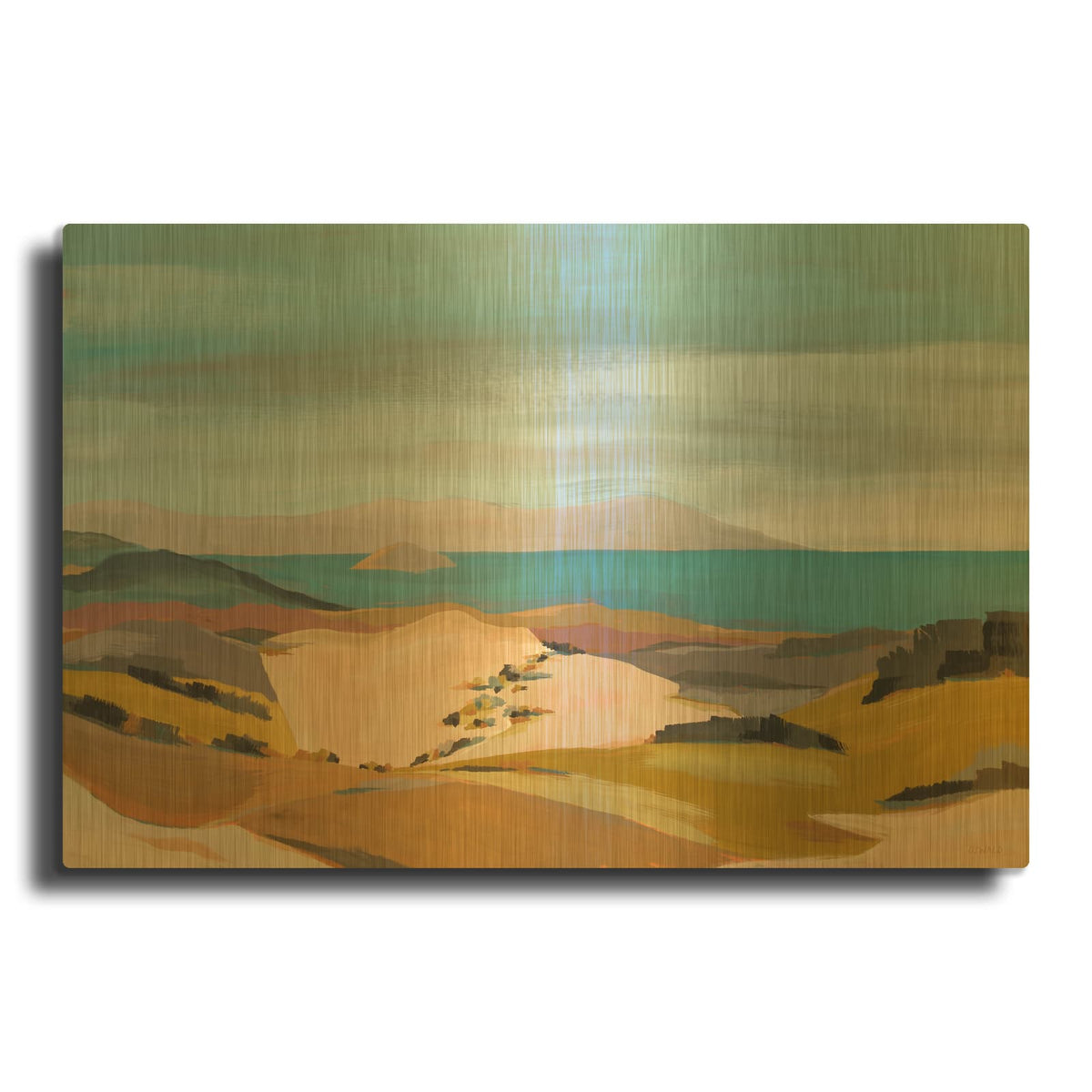 'San Luis Obispo' By Pete Oswald Gold Metal Wall Art