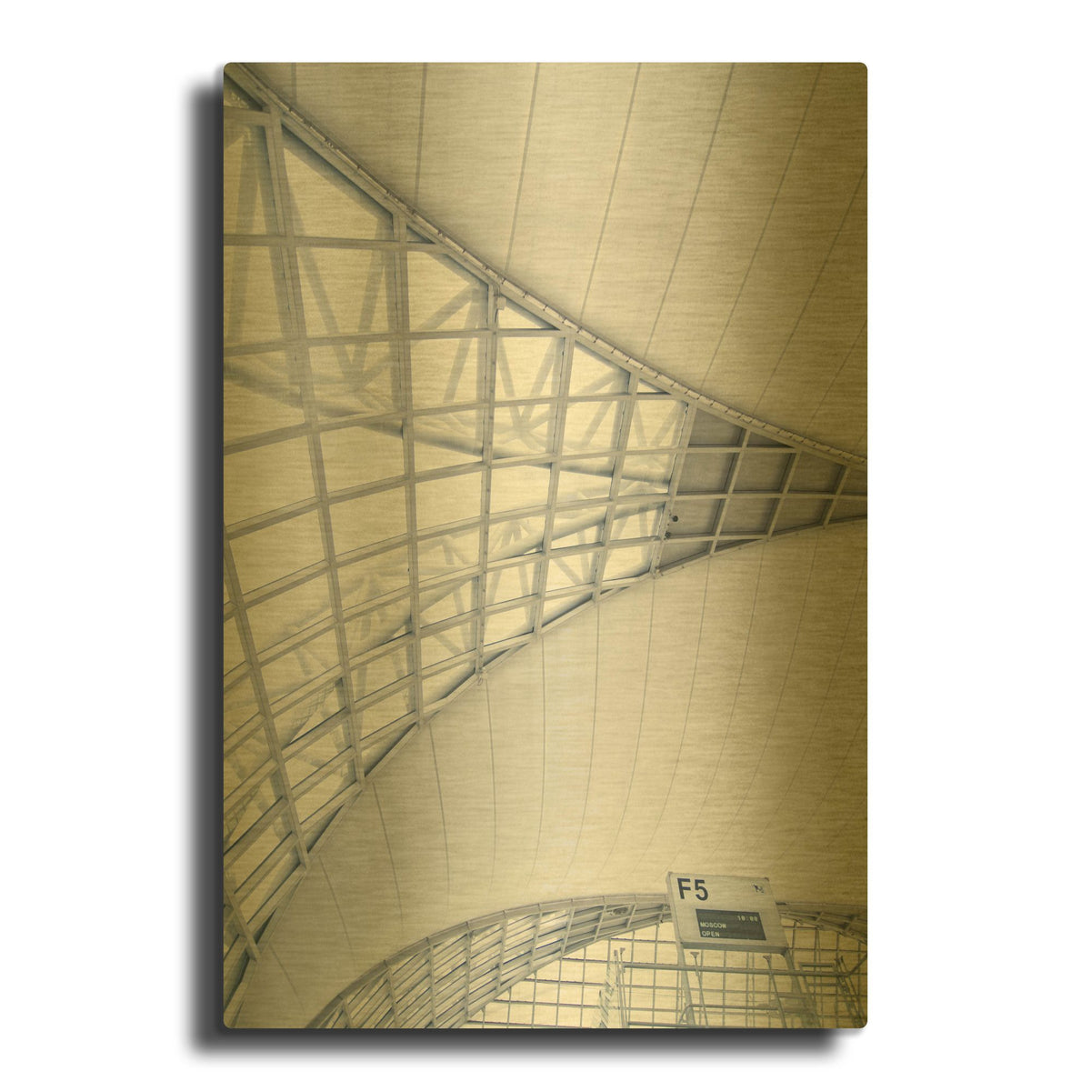 'Airport' By PhotoINC Studio Gold Metal Wall Art