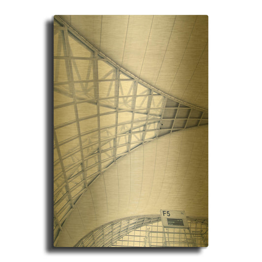 'Airport' By PhotoINC Studio Gold Metal Wall Art