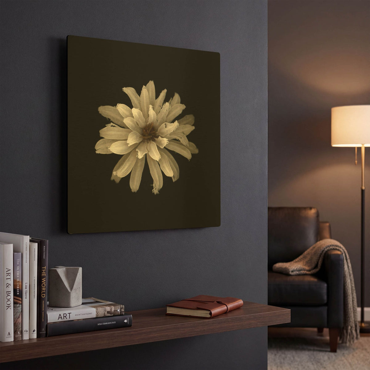 'All White' By PhotoINC Studio Gold Metal Wall Art