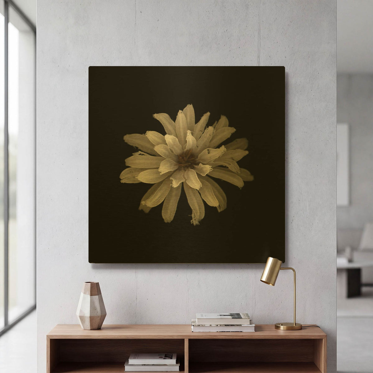 'All White' By PhotoINC Studio Gold Metal Wall Art