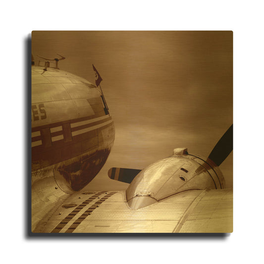 'Aviation 1' By PhotoINC Studio Gold Metal Wall Art