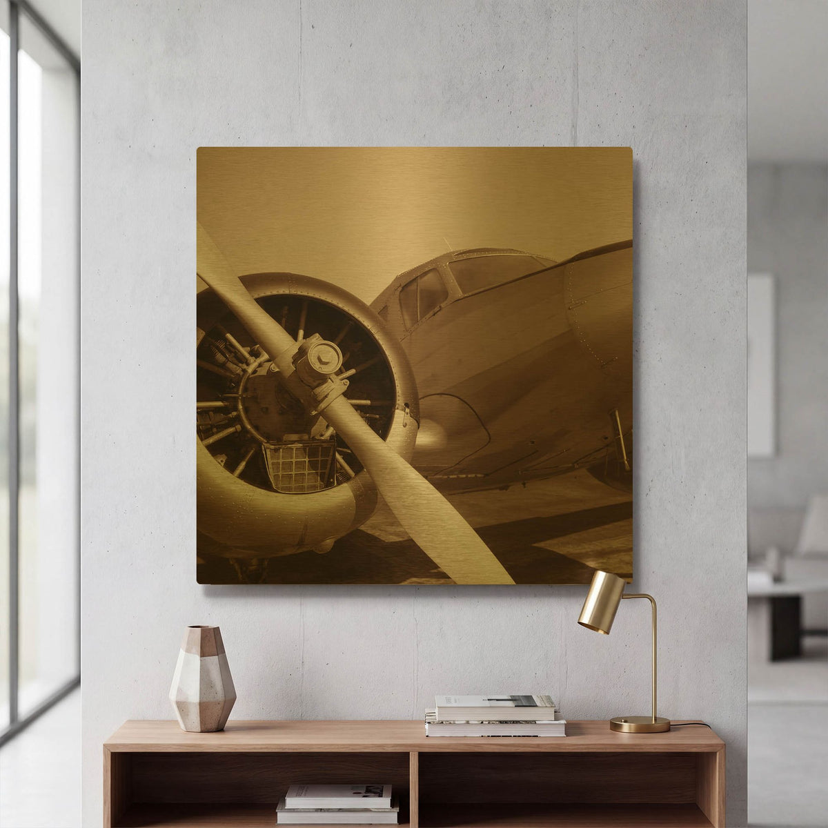 'Aviation 3' By PhotoINC Studio Gold Metal Wall Art