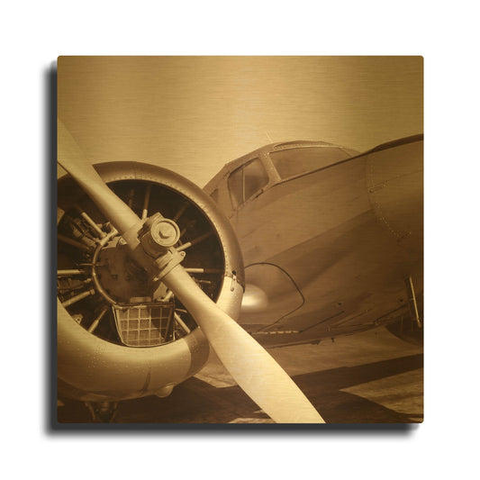 'Aviation 3' By PhotoINC Studio Gold Metal Wall Art