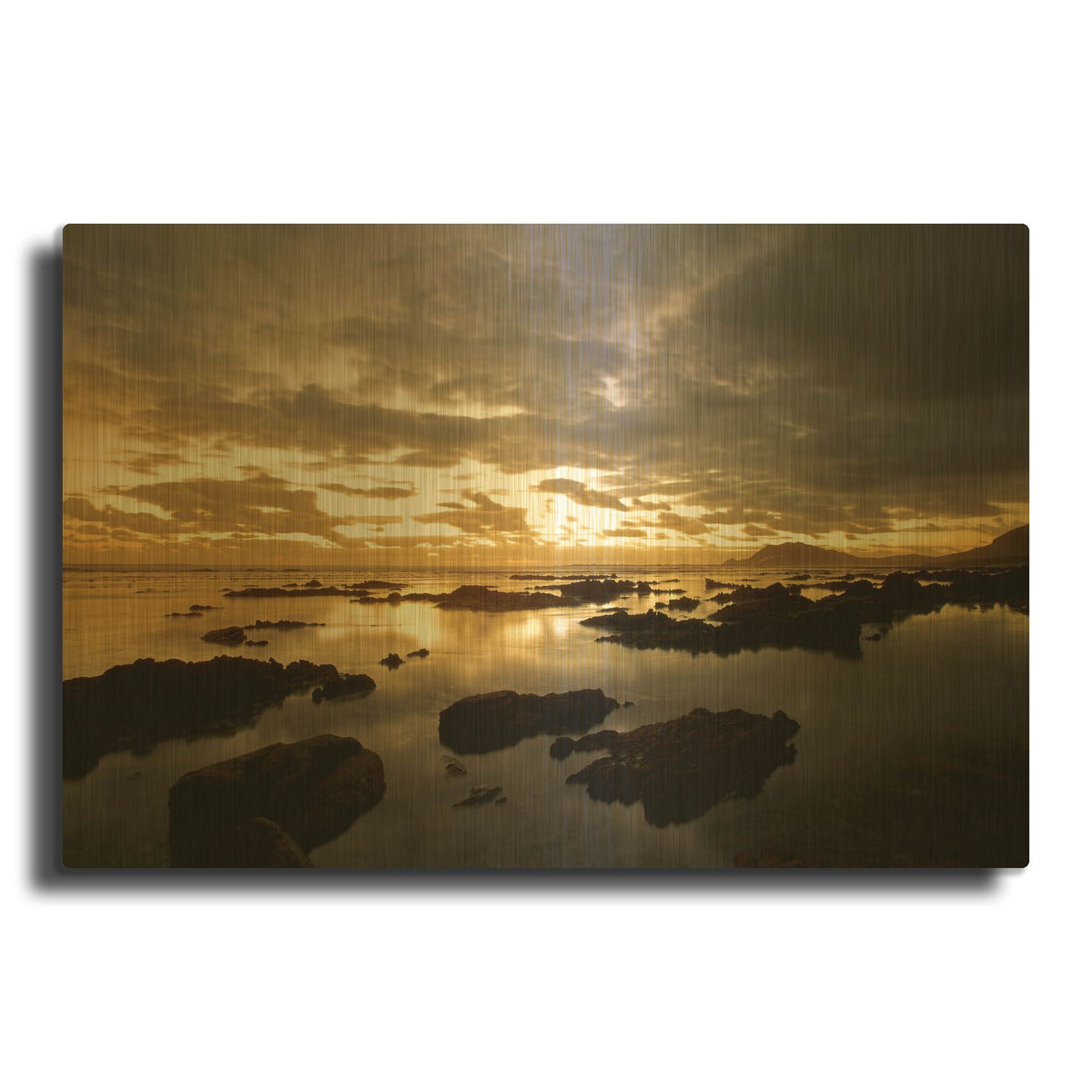 'Beach 2' By PhotoINC Studio Gold Metal Wall Art