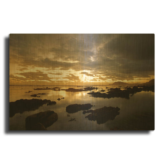 'Beach 2' By PhotoINC Studio Gold Metal Wall Art