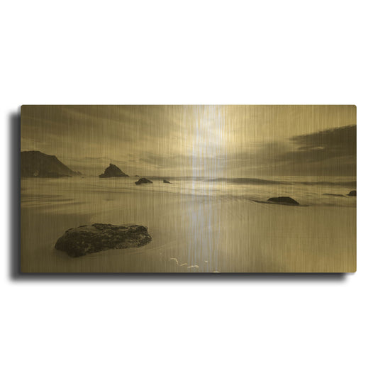 'Beachview' By PhotoINC Studio Gold Metal Wall Art