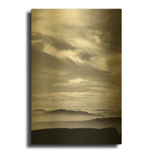 'Black & White Sky' By PhotoINC Studio Gold Metal Wall Art