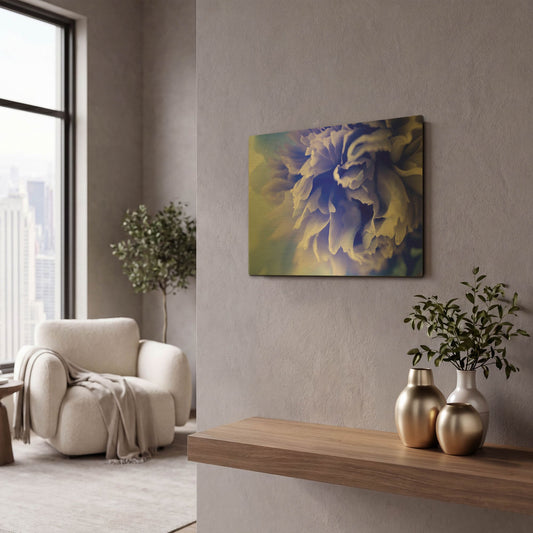 'Blue Flower' By PhotoINC Studio Gold Metal Wall Art