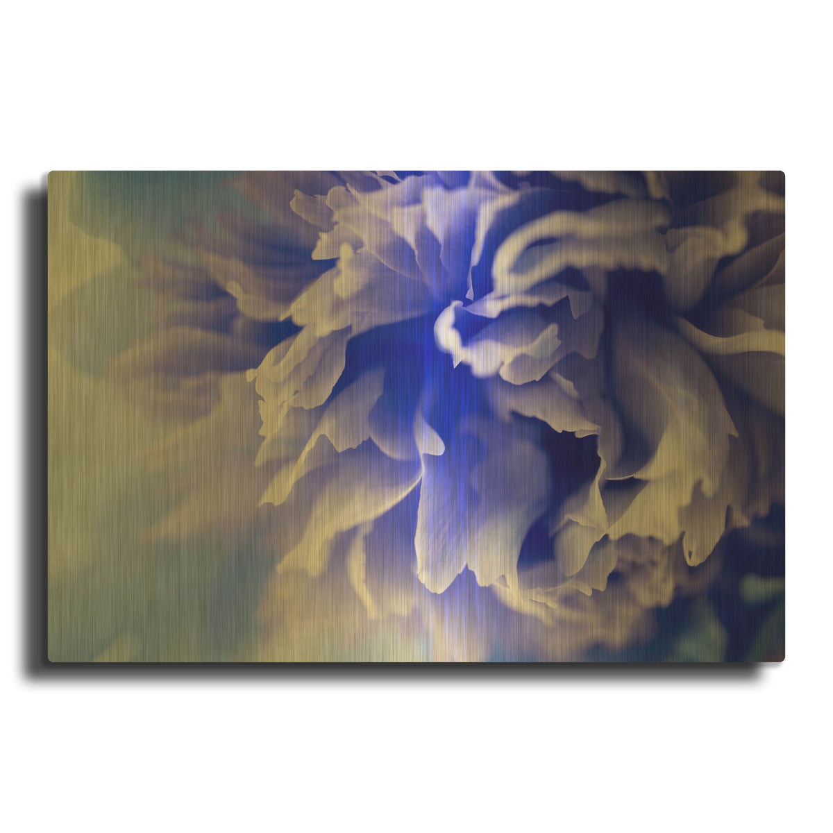 'Blue Flower' By PhotoINC Studio Gold Metal Wall Art