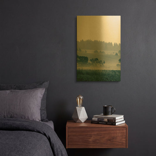 'Blue Mountains Iii' By PhotoINC Studio Gold Metal Wall Art