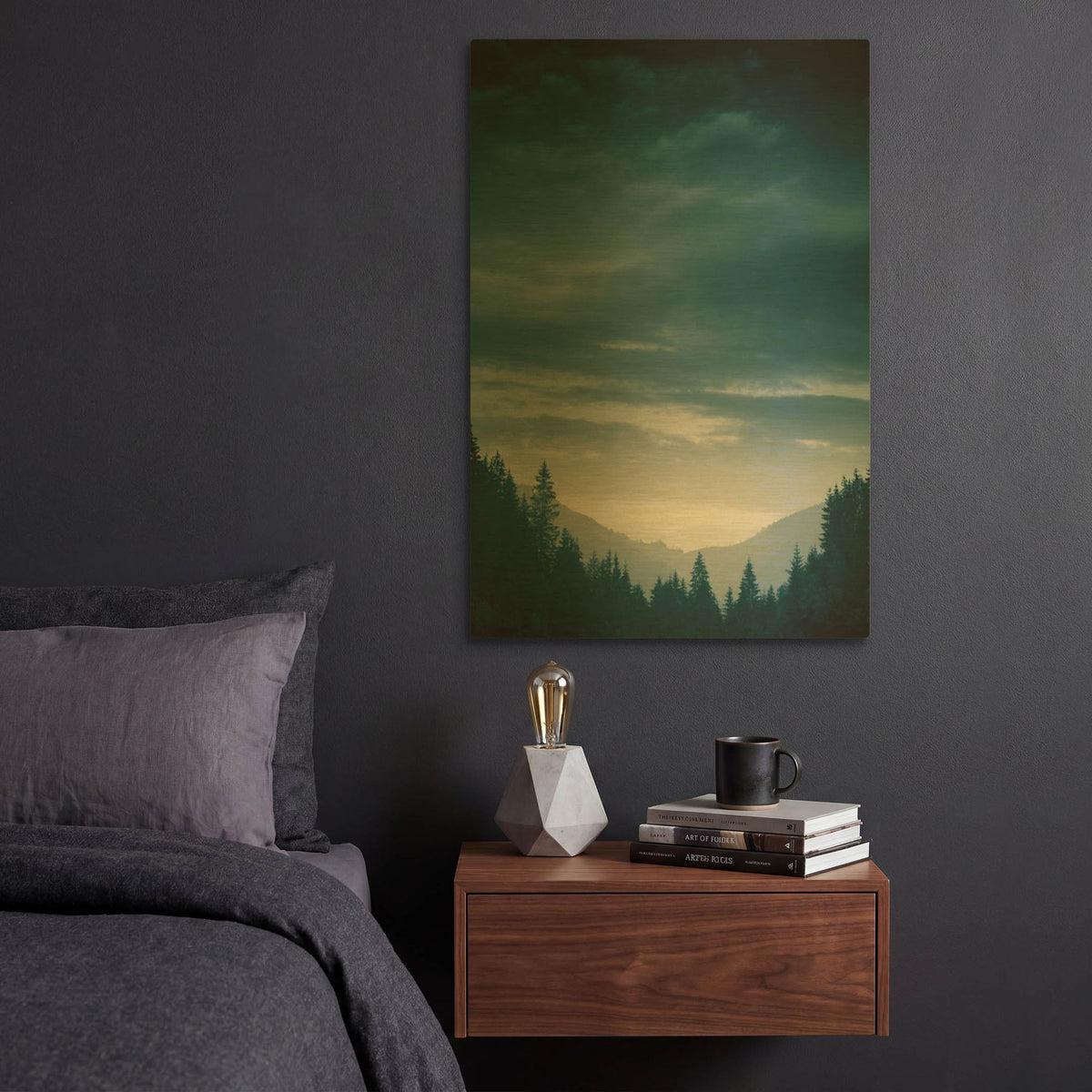 'Blue Mountains Iv' By PhotoINC Studio Gold Metal Wall Art