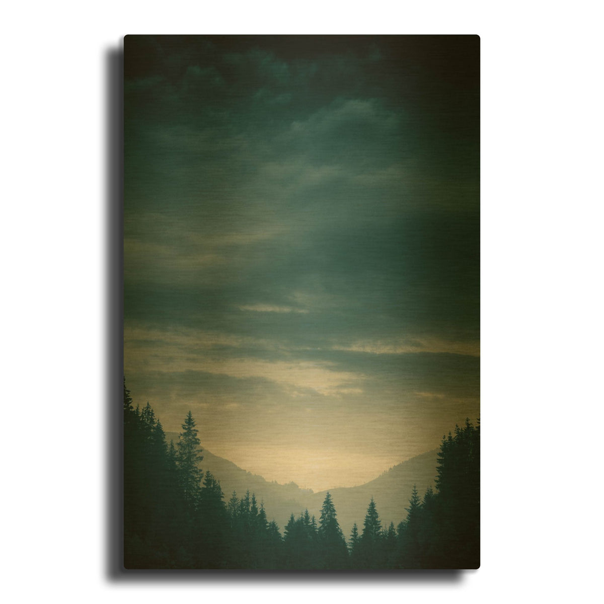 'Blue Mountains Iv' By PhotoINC Studio Gold Metal Wall Art