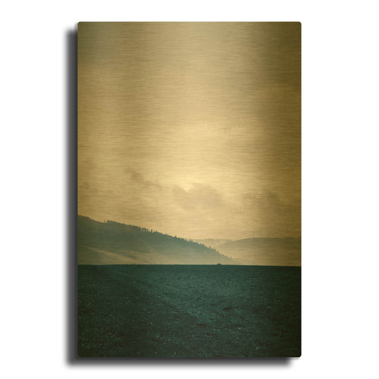 'Blue Mountains Vi' By PhotoINC Studio Gold Metal Wall Art
