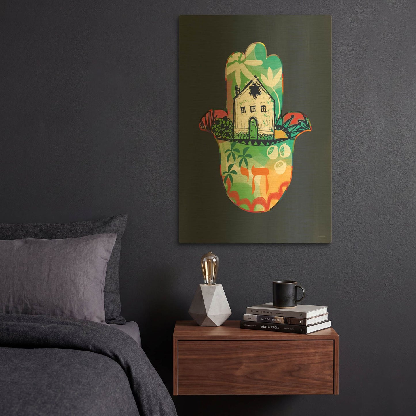'LW4247' By Linda Woods Gold Metal Wall Art
