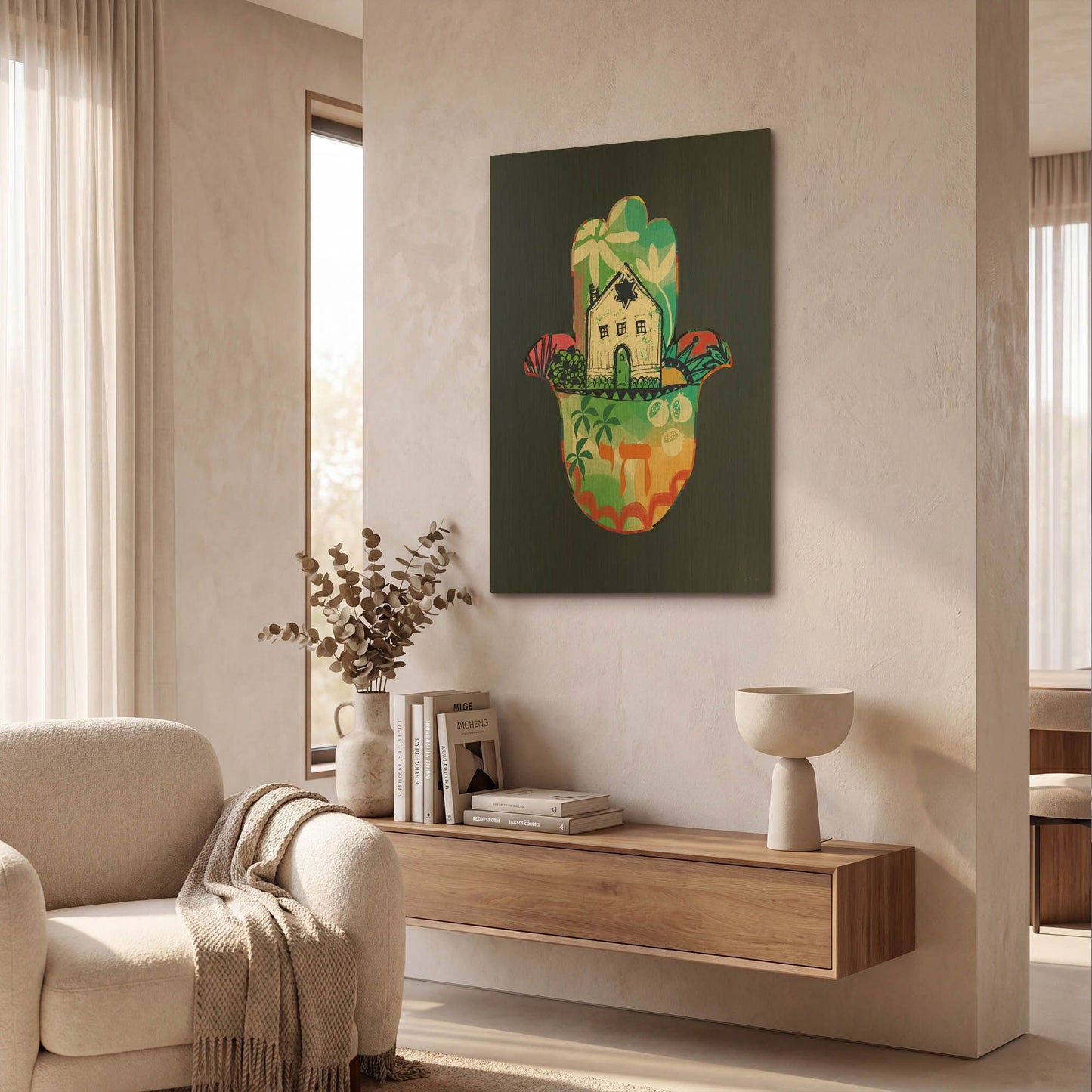 'LW4247' By Linda Woods Gold Metal Wall Art