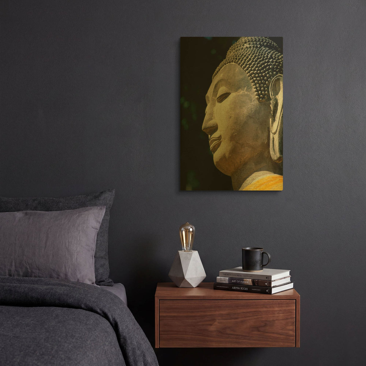 'Buddha 2' By PhotoINC Studio Gold Metal Wall Art