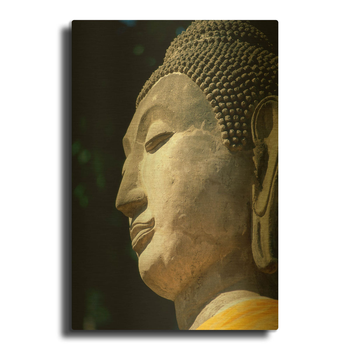 'Buddha 2' By PhotoINC Studio Gold Metal Wall Art
