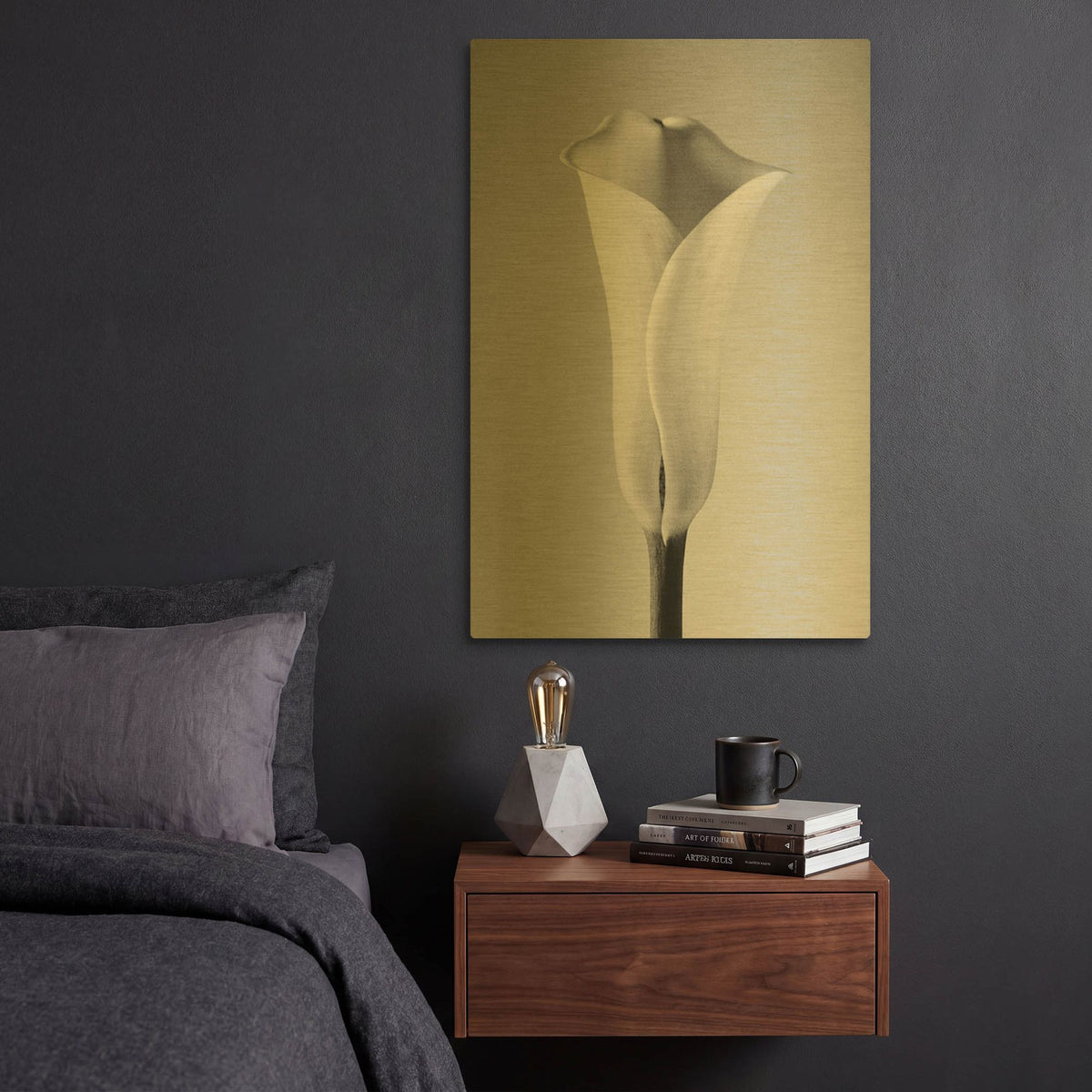 'Calla No. 1' By PhotoINC Studio Gold Metal Wall Art