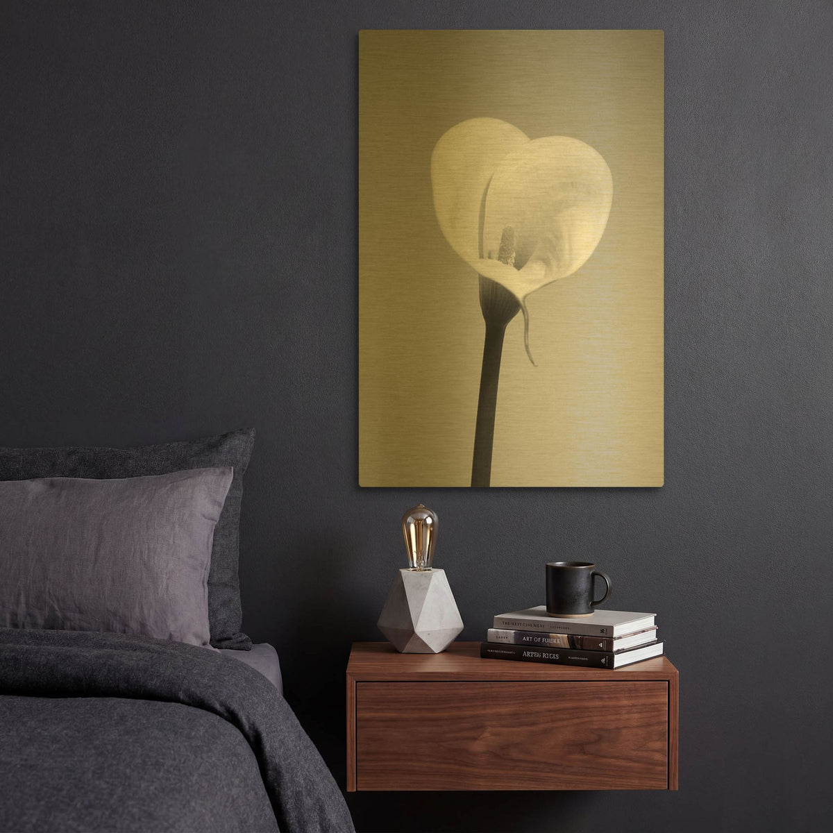 'Calla No. 2' By PhotoINC Studio Gold Metal Wall Art