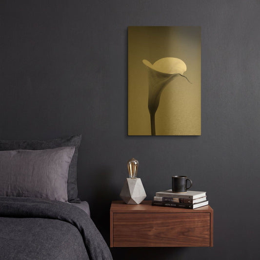 'Calla No. 3' By PhotoINC Studio Gold Metal Wall Art
