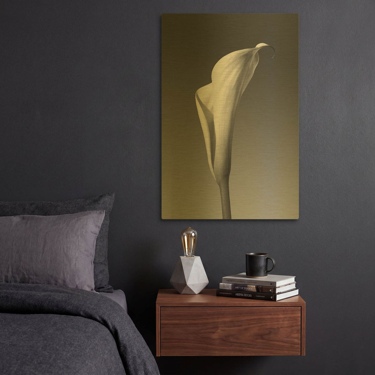 'Calla No. 4' By PhotoINC Studio Gold Metal Wall Art