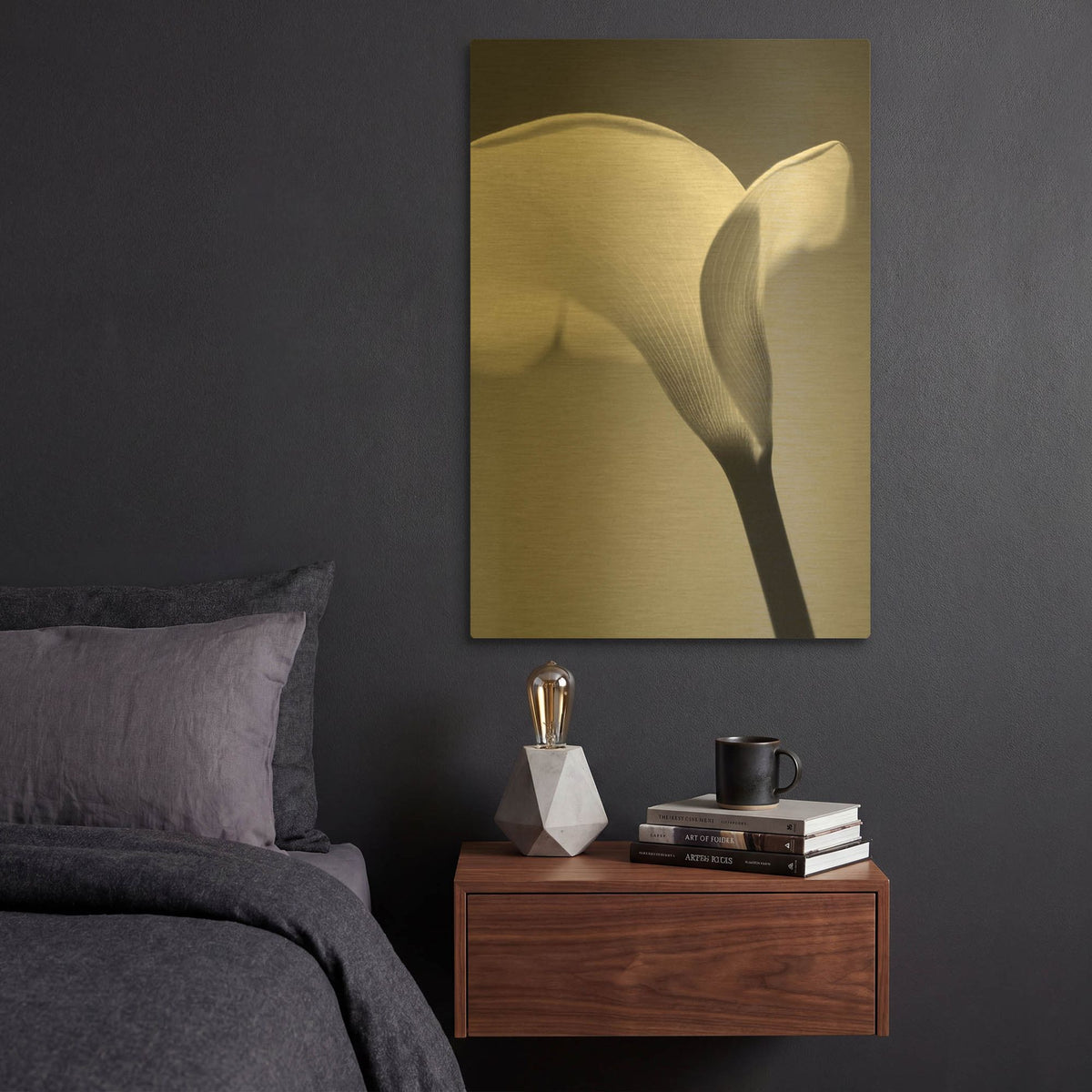 'Calla No. 6' By PhotoINC Studio Gold Metal Wall Art